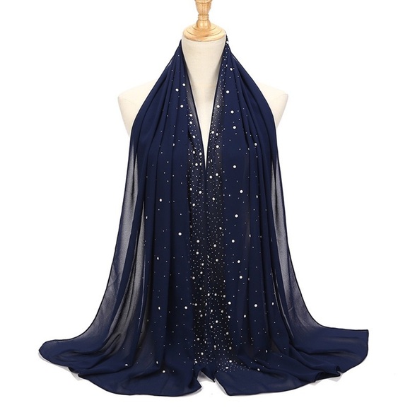 hijabs/scarfs/ shawl solid color shiny chiffon scarf hijab - Picture 16 of 16